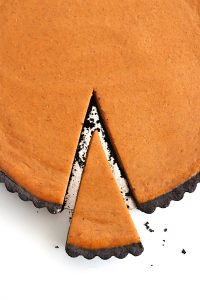 Dark Chocolate Pumpkin Tart | The BakerMama
