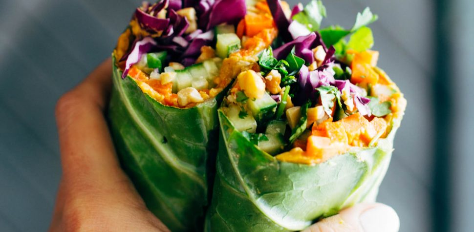 Detox Rainbow RollUps with Peanut Sauce  TheDirtyGyro