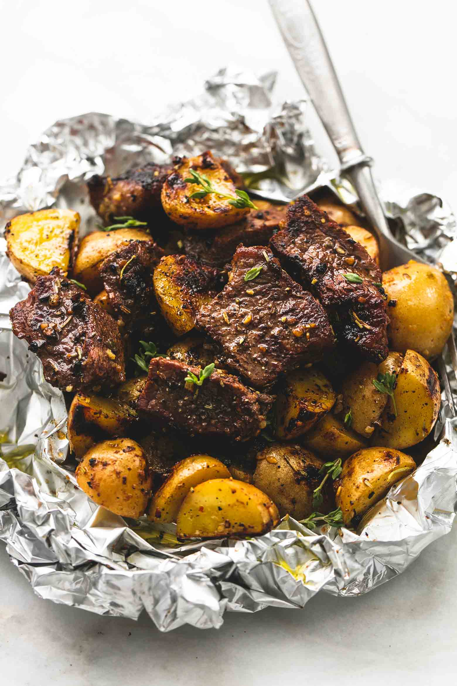 Garlic Steak And Potato Foil Packs Thedirtygyro