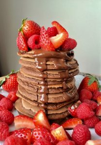 brownie batter pancakes – Hungry Happens