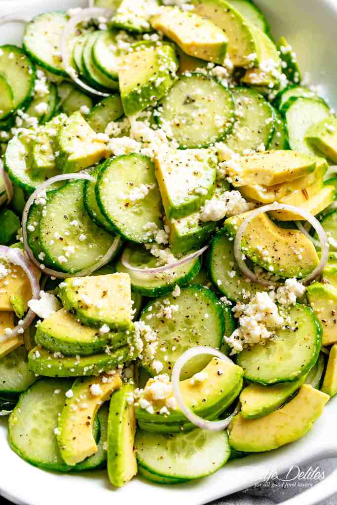 Avocado Feta Cucumber Salad