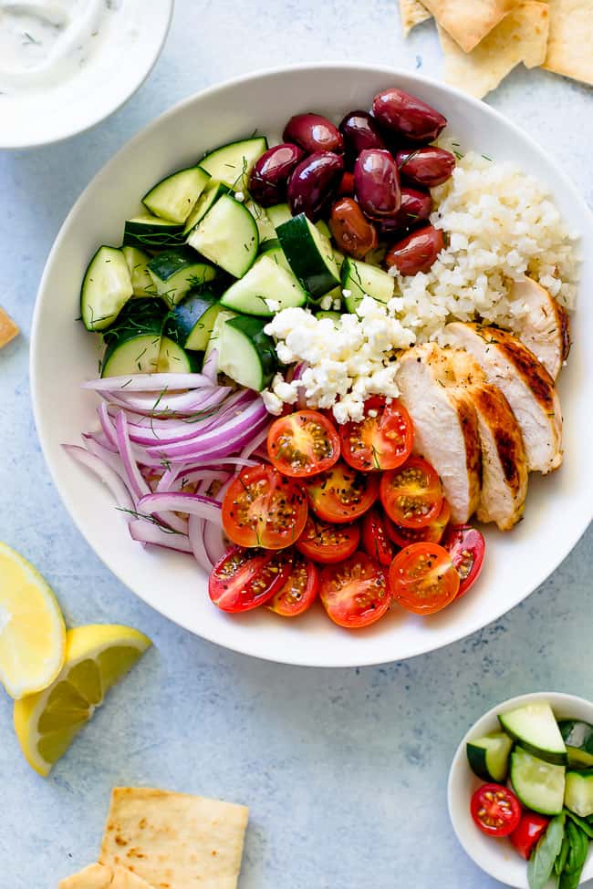 Greek Chicken Bowls Recipe Two Peas & Their Pod TheDirtyGyro