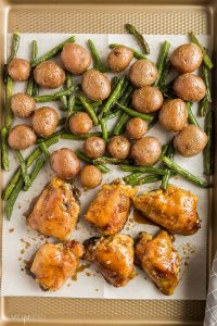 Honey Garlic Chicken Thighs: Sheet Pan Dinner