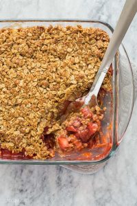 Strawberry Rhubarb Crisp recipe (VIDEO)