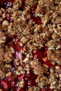 A Special Strawberry Rhubarb Crumble