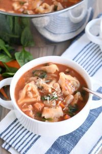 Creamy Tuscan Tortellini Soup {Quick and Easy}