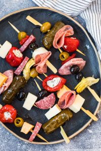 Easy Antipasto Skewers (Holiday Appetizer Idea)
