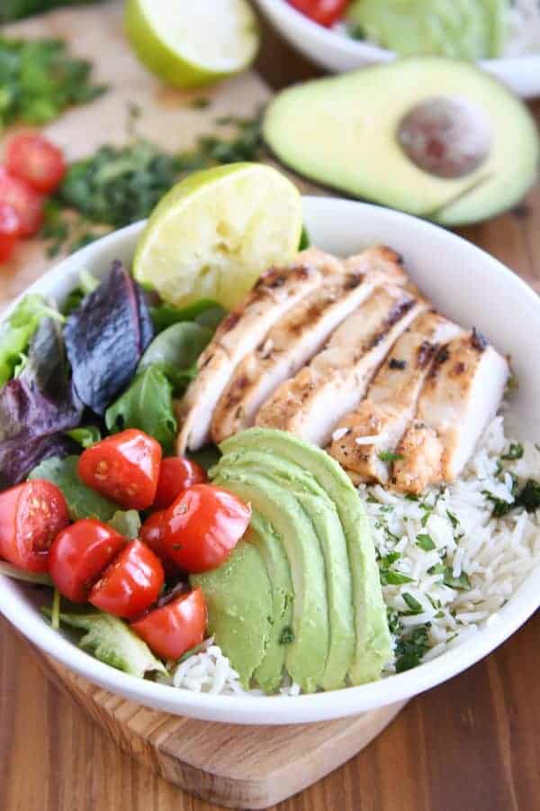 Honey Chipotle Lime Chicken Bowls