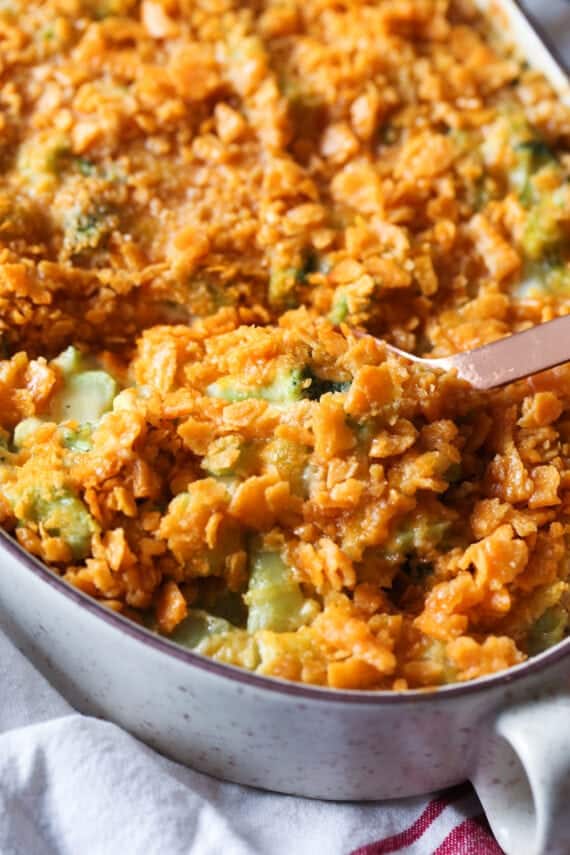 Easy Broccoli Cheese Casserole | Cookies and Cups