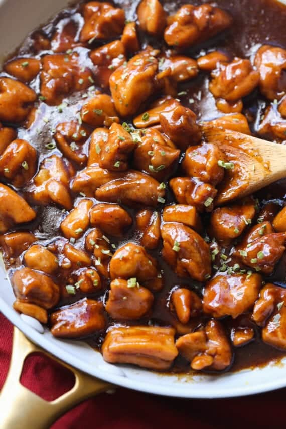 Not-So-Boozy Bourbon Chicken | Cookies and Cups