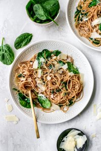 Spinach Parmesan Pasta Recipe {5-Ingredients}