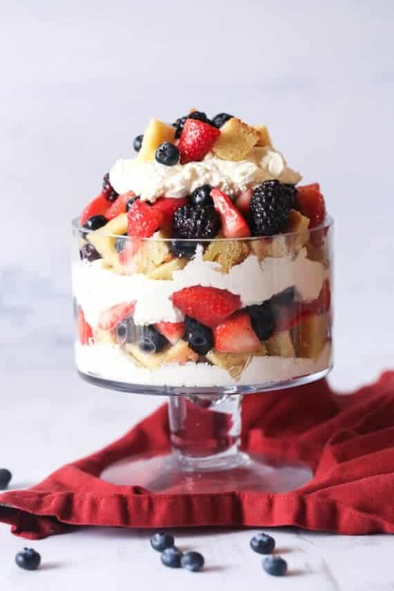 Easy Berry Pound Cake Trifle Recipe
