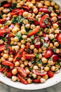 Easy Chickpea Tomato Salad Recipe