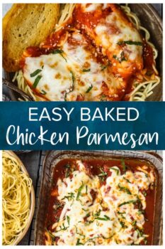 Easy Chicken Parmesan (Baked!) 5 Ingredients