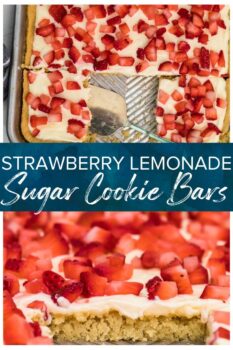 Strawberry Lemonade Sugar Cookie Bars
