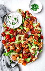 BLT Salad {With Homemade Ranch Dressing}
