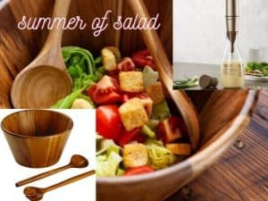 Anolon Teak Salad Serving Set and Dressing Maker Review and Giveaway • Steamy Kitchen Recipes Giveaways