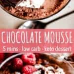 Creamy Keto Chocolate Mousse | Low Carb Chocolate Mousse Recipe