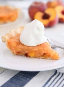 The Most Amazing Fresh Peach Pie {No Bake Filling}