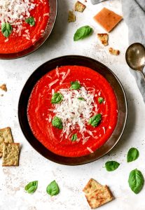 Roasted Tomato Basil Soup {Fresh Tomatoes}