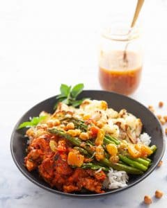 Masala Turkey Buddha Bowl with 10-Minute Mango & Golden Raisin Chutney • Steamy Kitchen Recipes Giveaways