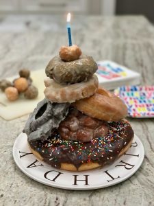 Birthday Donut Cake | The BakerMama