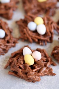 No-Bake Chocolate Bird’s Nest Cookies Recipe (Kid Friendly)