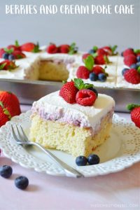 Berries and Cream Poke Cake