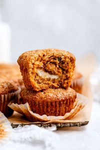 Carrot Cake Muffins {Cream Cheese Filling}
