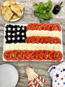American Flag Caprese Salad | The BakerMama