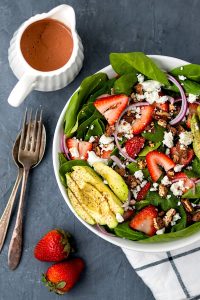 Strawberry Spinach Salad {Strawberry Dressing!}
