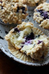 Blueberries and Cream Muffins | Cookies and Cups
