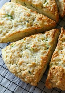 Tender Zucchini Cheddar Scones | Cookies and Cups
