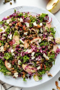 Brussels Sprouts Kale Apple Salad