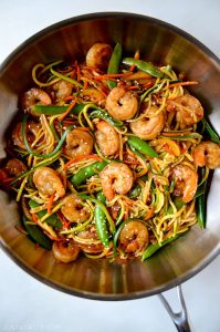Zucchini Noodle Stir-Fry with Shrimp