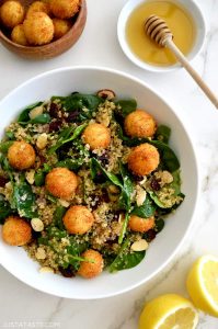 Quinoa Salad with Warm Goat Cheese
