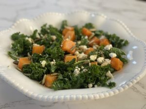 Roasted Squash, Kale & Feta Salad with Walnut Vinaigrette Recipe • Steamy Kitchen Recipes Giveaways