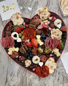 Cheese and Charcuterie Heart Box