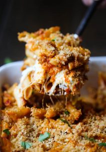 Cheesy Baked Mostaccioli Recipe | Cookies and Cups