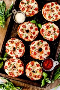 Pizza Bagels {Easy & Fun}