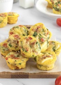 Bacon, Spinach and Tomato Egg Bites