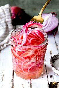 Quick Pickled Red Onions {5-Ingredients}