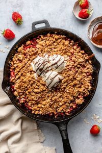 Strawberry Crisp with Peanut Butter Oatmeal Crumble