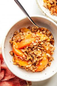Ginger Peach Crisp Recipe | Gimme Some Oven