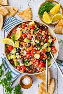 Greek Chickpea Salad – Two Peas & Their Pod