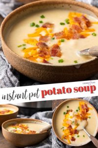 Instant Pot Potato Soup | Cookies and Cups