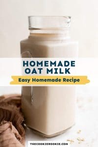 Homemade Oat Milk – The Cookie Rookie®