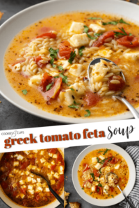 Greek Tomato Feta Soup | Cookies and Cups