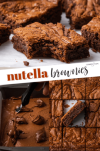 Fudgy Nutella Brownies | Cookies and Cups