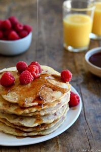 Raspberry Oatmeal Pancakes – Just a Taste